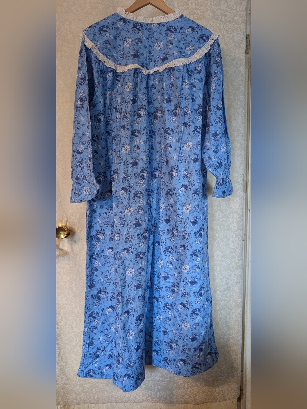 Cozee Corner Sz.XLP 100% Cotton Nightgown Blue - Picture 10 of 16